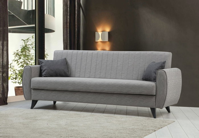 Atelier Del Sofa Sofá cama de 3 plazas Gris claro